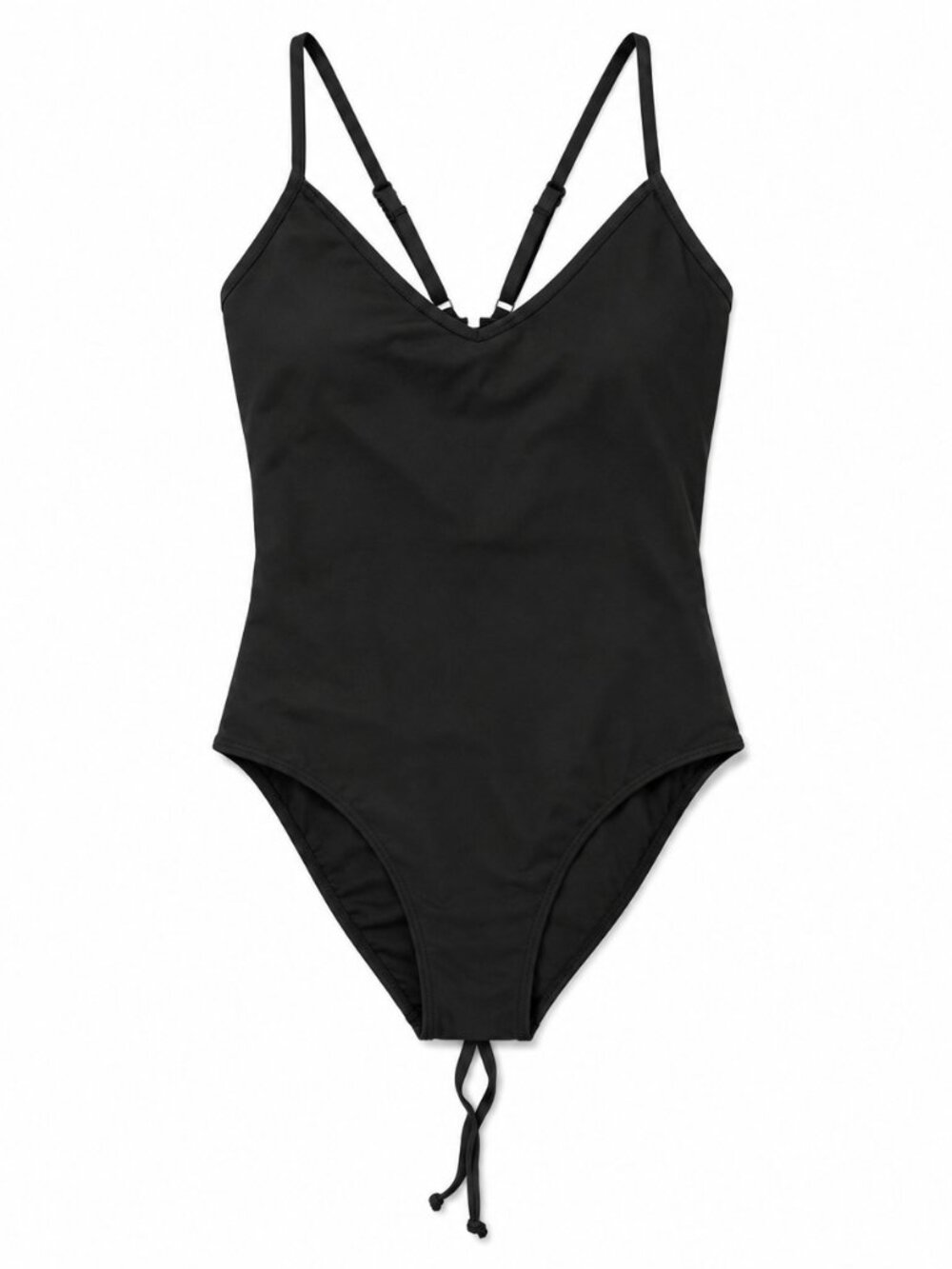 BNWT Good American Sculpt Lace-Up Back One-Piece Swimsuit Size 2 - Black - $120